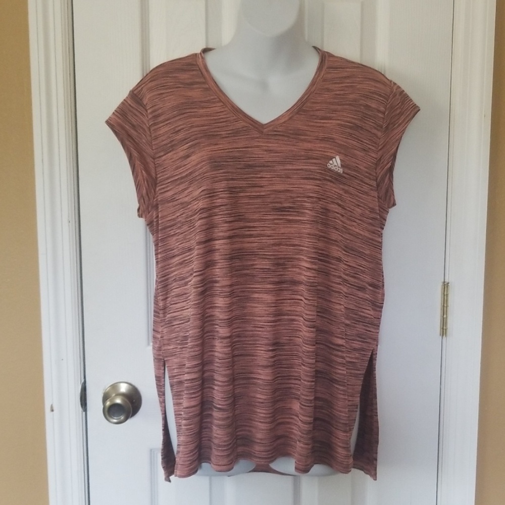 Adidas V-Neck Active Shirt Size L